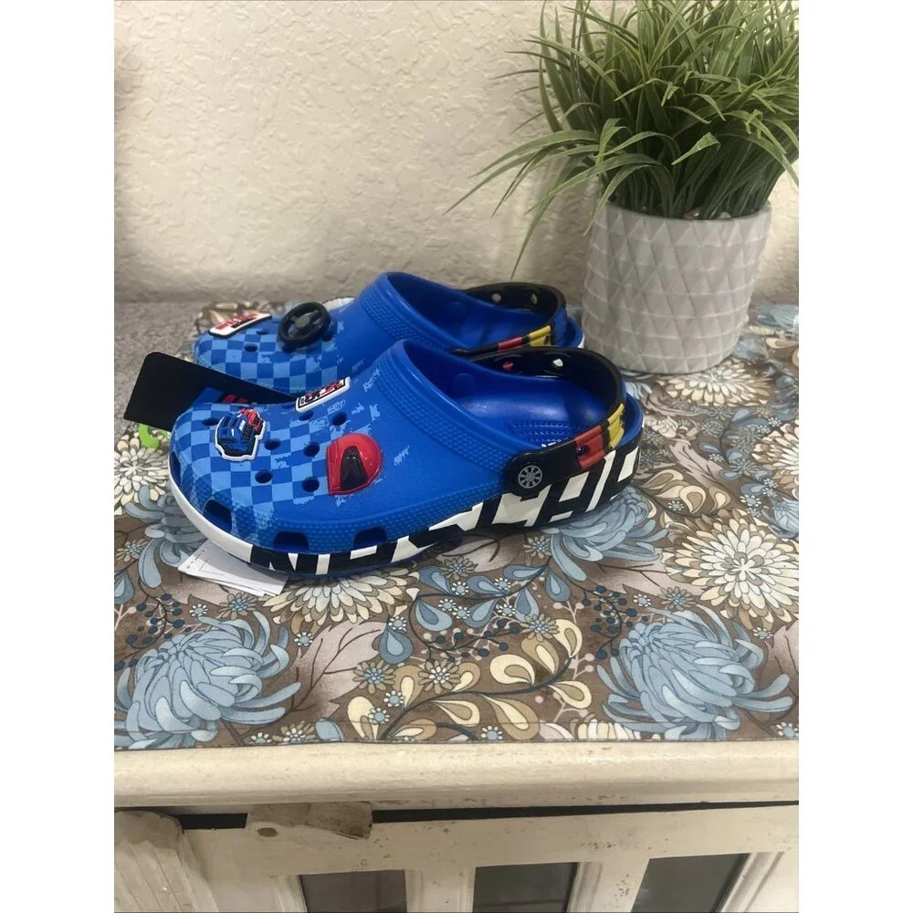 Crocs Unisex Kids NASCAR Bright Cobalt Durable Croslite Clog Size J 5